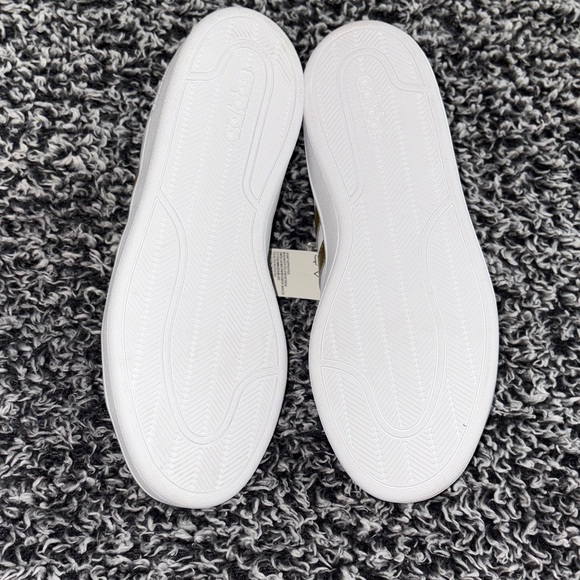 Adidas Women's White Ortholite Float Sneakers with Gold Stripes - Picture 4 of 5